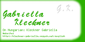 gabriella kleckner business card